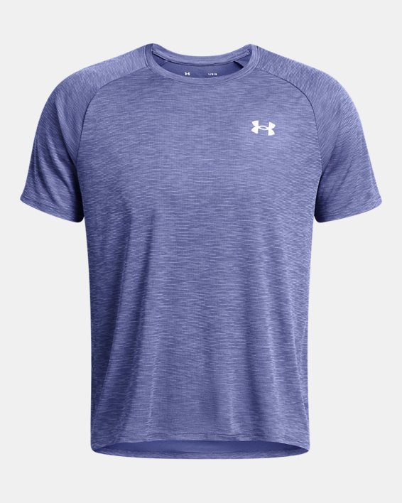 Camiseta de manga corta con textura UA Tech™ para hombre, Purple, pdpMainDesktop image number 3